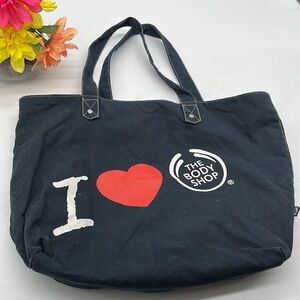 I ❤️ the Body Shop Navy Blue  Canvas Tote Bag. TB2039